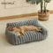 Cozy Stripe Cat Sofa Bed For Indoor Cats Small Pets 1