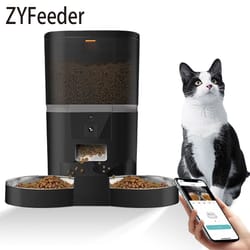 smartview 4l automatic cat feeder with camera & dual feeding bowls
