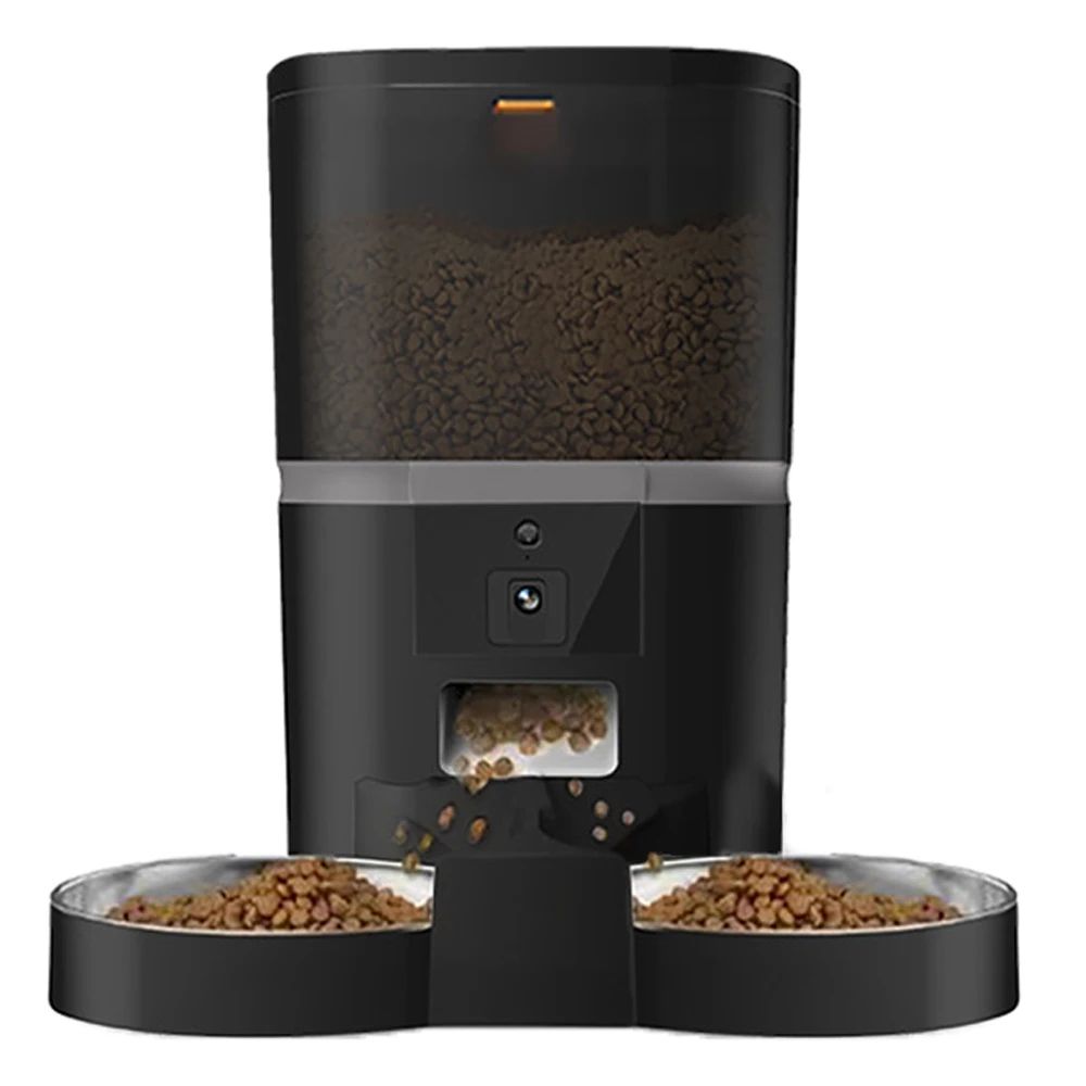 SmartView 4L Automatic Cat Feeder With Camera Dual Feeding Bowls 7