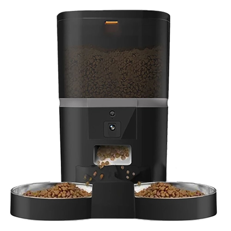 SmartView 4L Automatic Cat Feeder With Camera Dual Feeding Bowls 7