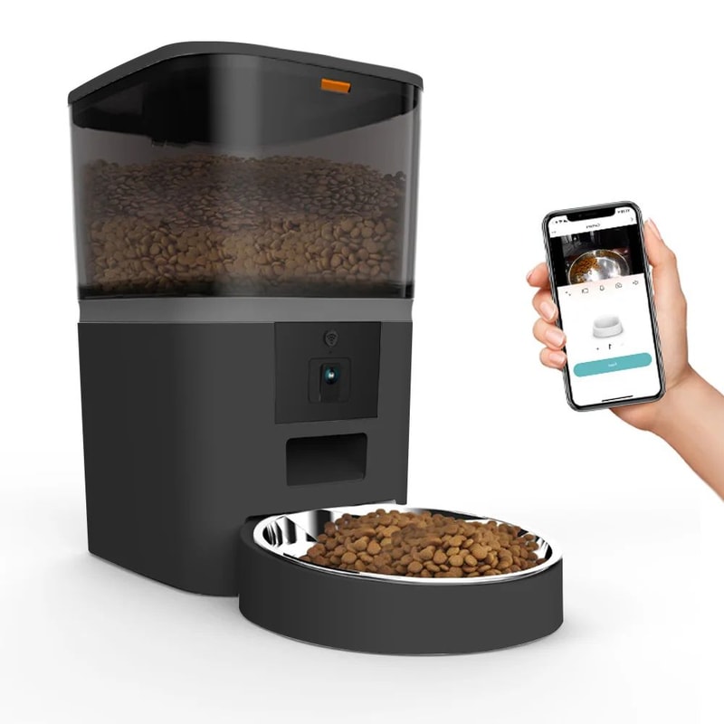 SmartView 4L Automatic Cat Feeder With Camera Dual Feeding Bowls 9
