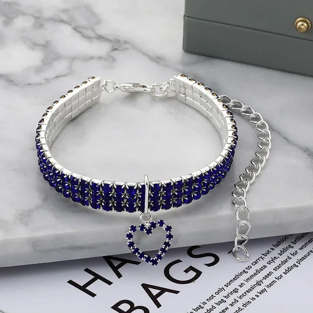 SparkleFit Rhinestone Pet Collar For Cats Small Dogs 2