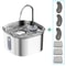 Stainless Steel Cat Water Fountain With Ultra Quiet Pump And USB Automatic Water Dispenser 7