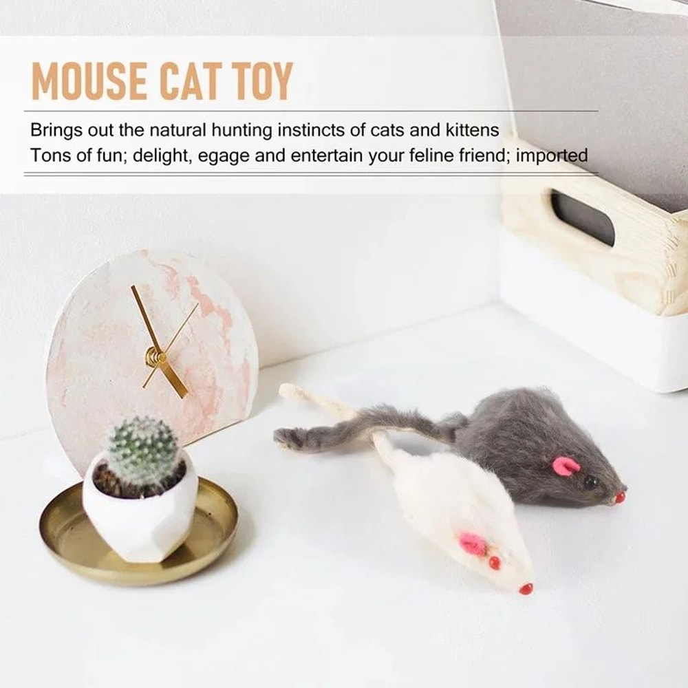 PlayPounce Plush Mouse Cat Toys 10Pack Interactive Cat Toys For Hunting Chasing Indoor Play 4