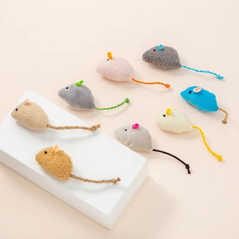 Interactive Plush Rat Cat Toy For Indoor Play 2