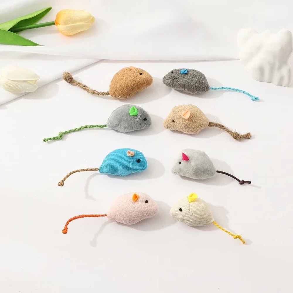 Interactive Plush Rat Cat Toy For Indoor Play 3