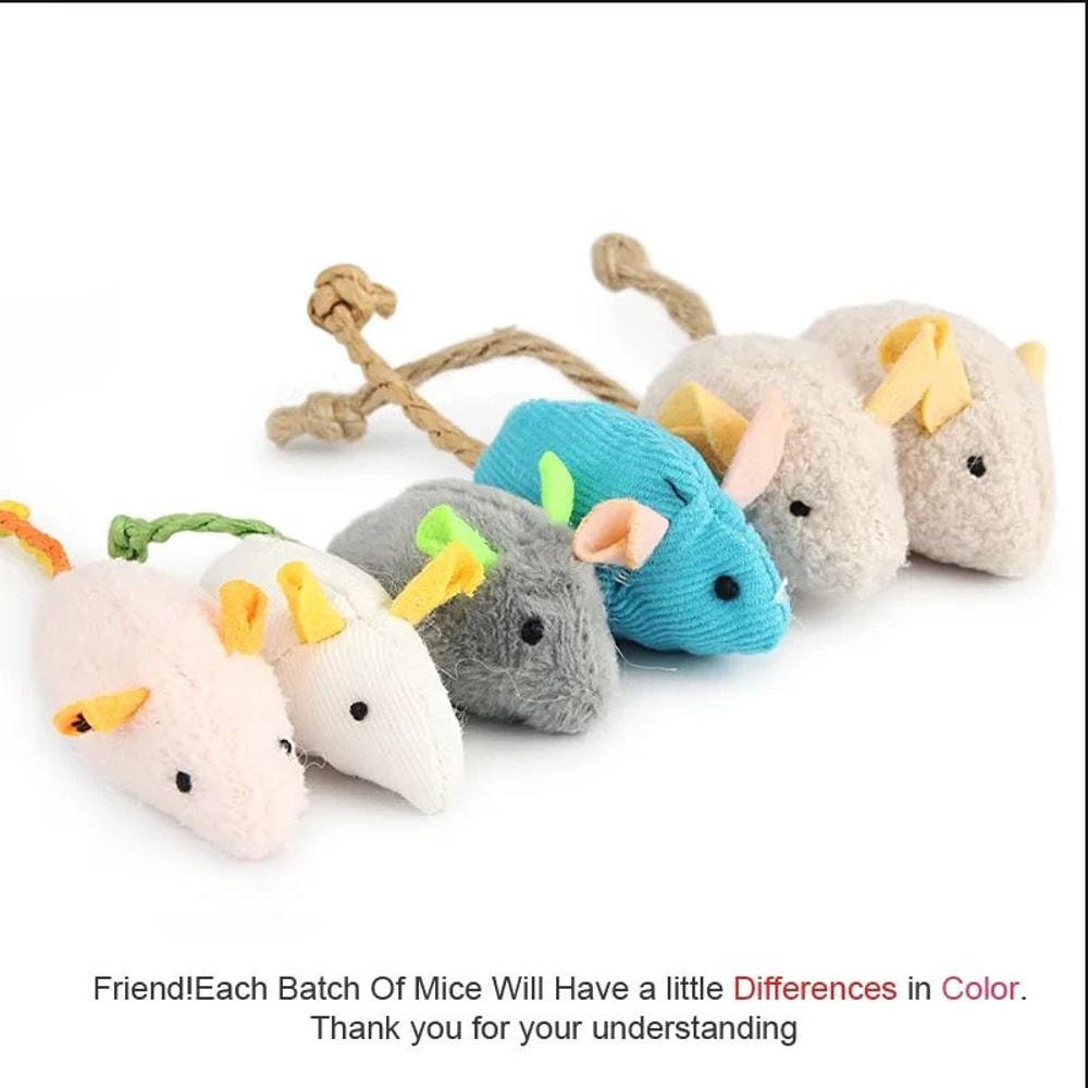 Interactive Plush Rat Cat Toy For Indoor Play 4