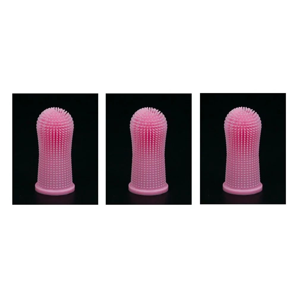 360 Silicone Pet Finger Toothbrush For Dogs Cats Dental Care 10