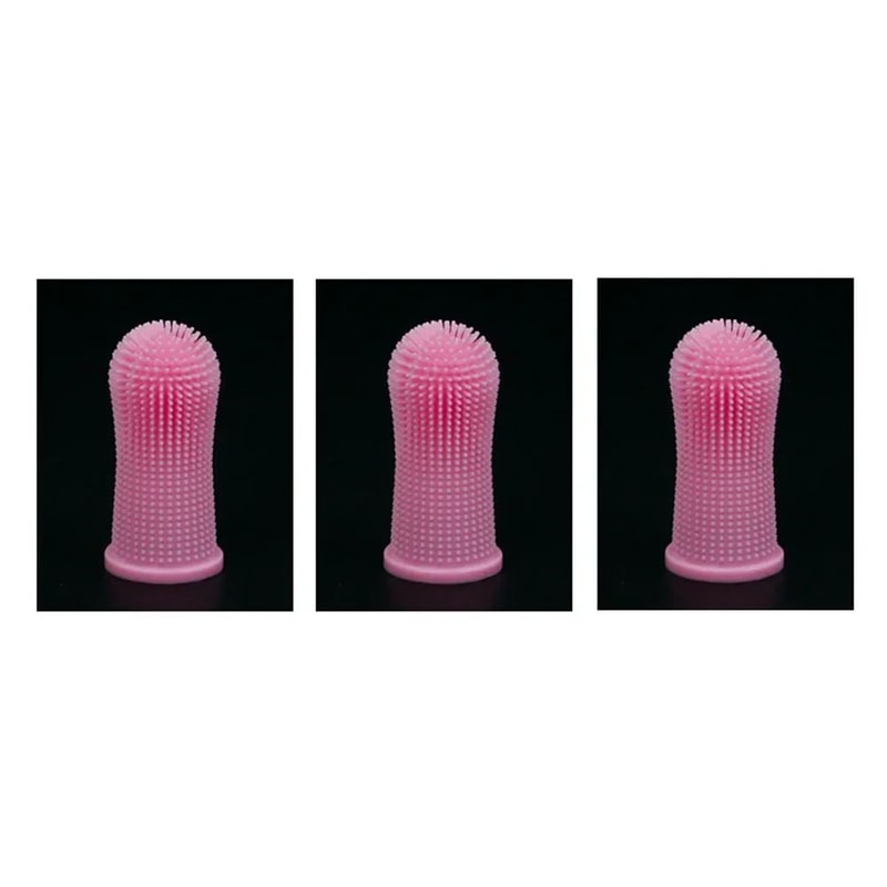 360 Silicone Pet Finger Toothbrush For Dogs Cats Dental Care 10