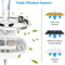 Square Cat Water Fountain Filters With Activated Carbon For Pet Drinking Fountains 3
