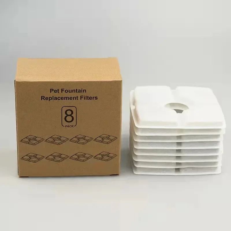 Square Cat Water Fountain Filters With Activated Carbon For Pet Drinking Fountains 7