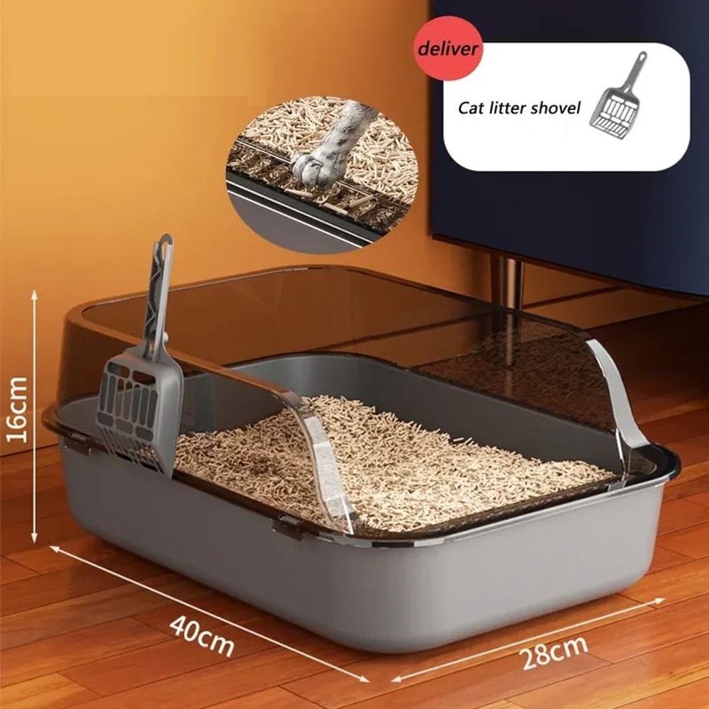 SplashGuard HighSided Cat Litter Box For Indoor Cats 2