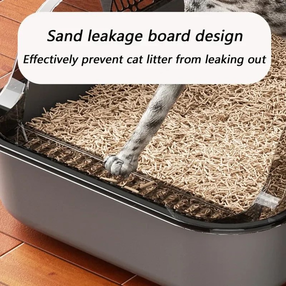 SplashGuard HighSided Cat Litter Box For Indoor Cats 3