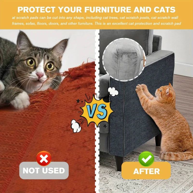TrimtoFit SelfAdhesive Cat Scratching Mat For Furniture Protection 2