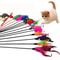 5Pack Cat Feather Wand Toys For Interactive Kitten Play 5
