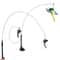 PurrPlay Suction Cup Cat Wand Toy With Feather Mouse Teaser Bell 2