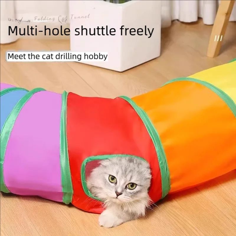 Peek Pounce Collapsible Cat Tunnel And Interactive Cat Toy 3