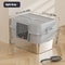 XL Stainless Steel Cat Litter Box With Enclosed OdorControl Design For Large Cats MultiCat Homes 5