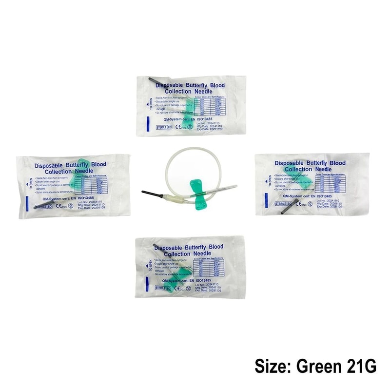 Disposable Butterfly Blood Collection Needles For Pets Double Wing Animal Care Needles 4