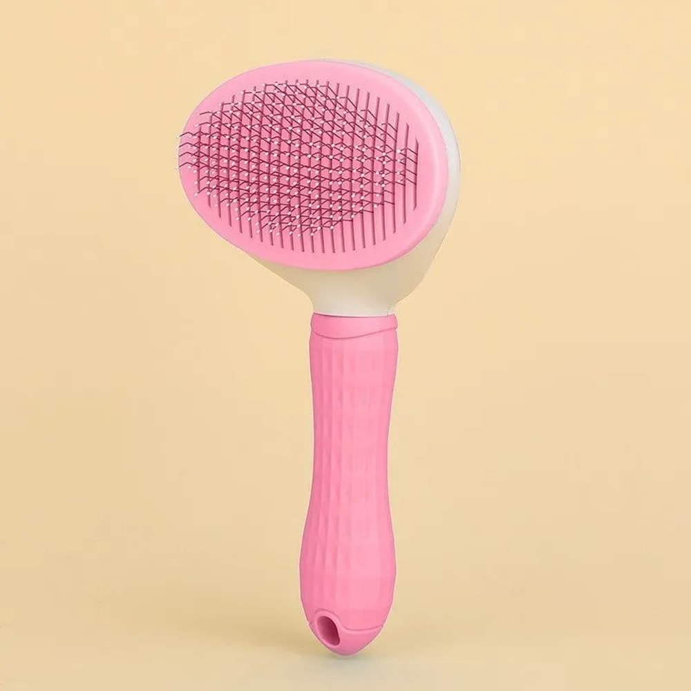 Gentle SelfCleaning Pet Hair Removal Brush For Dogs Cats Stainless Steel Dog Grooming Brush For S 4
