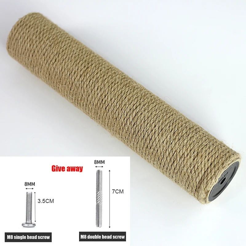 Cat Scratching Post Replacement With Natural Sisal And M8 Screw Fit 11