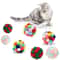 Sparkle Bell Pom Pom Cat Toy Balls Set For Indoor Cats Kittens 7
