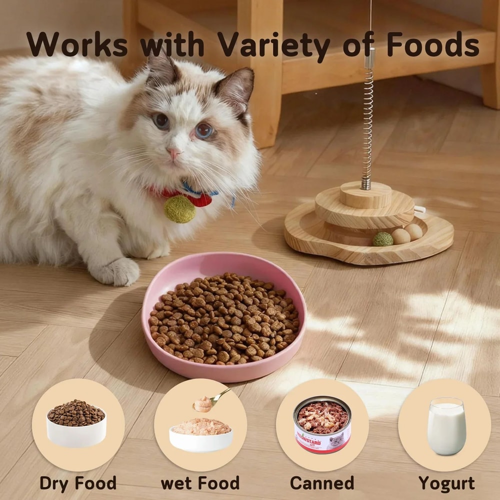 WhiskerEase Silicone Cat Feeding Plates Set 2