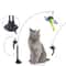 Interactive Bird Feather Wand Cat Toy With Suction Cup And Bell Teaser 0