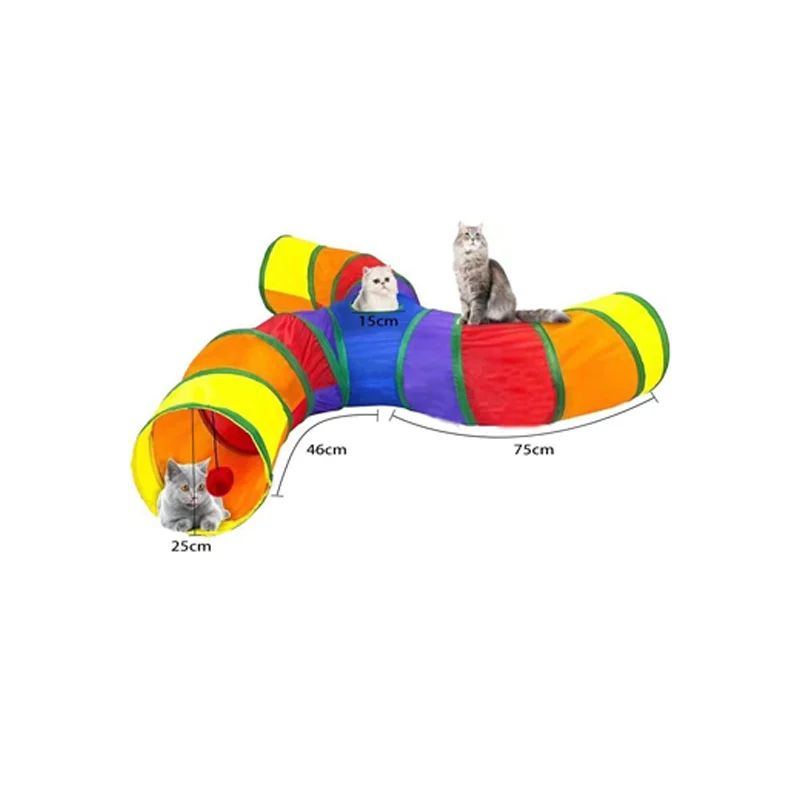 Rainbow Collapsible Cat Tunnel For Indoor Cats 14