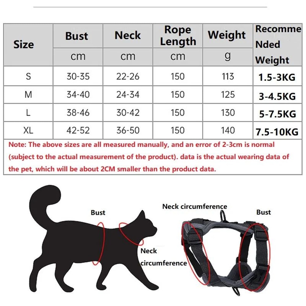 Escape Proof Cat Harness And Leash Set For Kittens And Cats 5