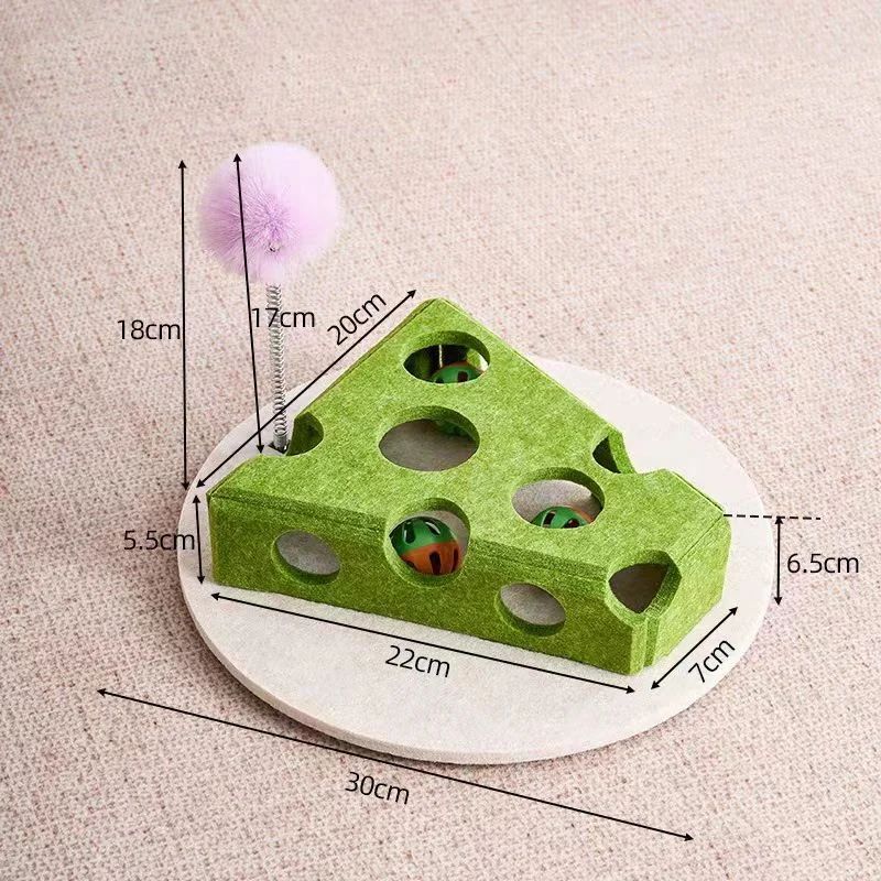 Felt Interactive Cat Toy Maze Puzzle With Bell Balls 9