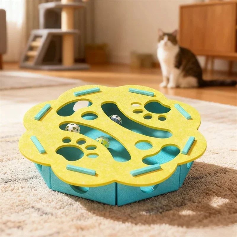 Interactive Felt Cat Puzzle Tunnel Toy 13