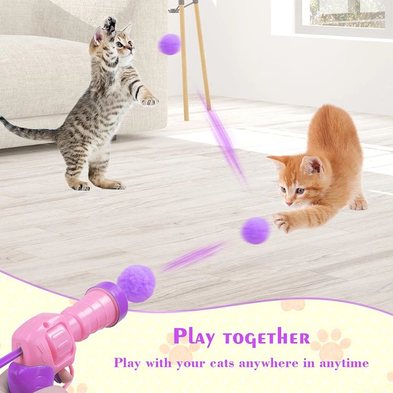 Quiet Bounce Cat Ball Launcher Toy 2