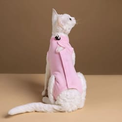 comfortfit cat recovery suit – breathable anti-lick post-surgery onesie for cats