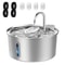 32L Stainless Steel Pet Fountain With Visible Water Window 6