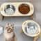 2in1 Elevated Stainless Steel Pet Bowls With Wooden AntiTip Stand 0