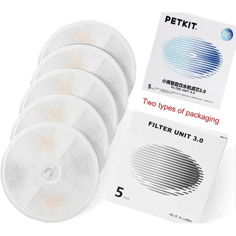 PETKIT Fountain Filter 30 Replacement Pack 5Piece Triple Filtration Cat Water Fountain Filters 1