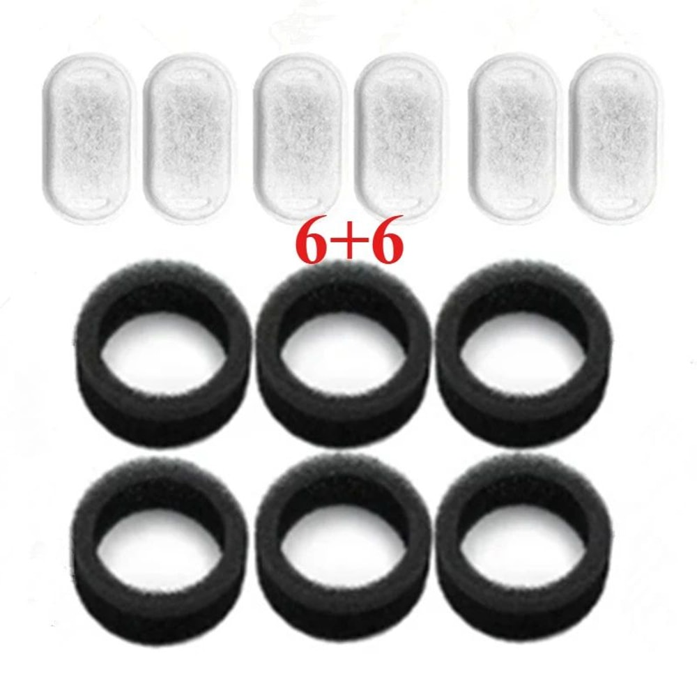 Cat Water Fountain Replacement Filter Set Activated Carbon Sponge Filters For Fresh Healthy Pet W 6