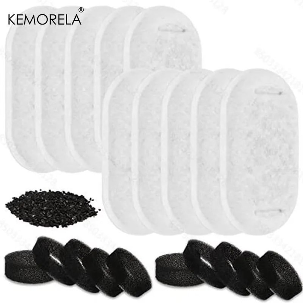 PureFlow Activated Carbon Cat Water Fountain Replacement Filters 810 Pack For Stainless Steel Pet F 0