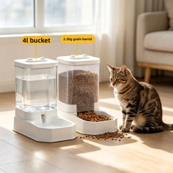 4l gravity pet feeder & water dispenser set – automatic cat feeder, gravity pet food dispenser & pet water dispenser com
