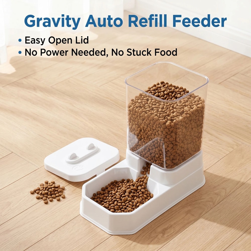 4L Gravity Pet Feeder Water Dispenser Set Automatic Cat Feeder Gravity Pet Food Dispenser Pet Wa 3
