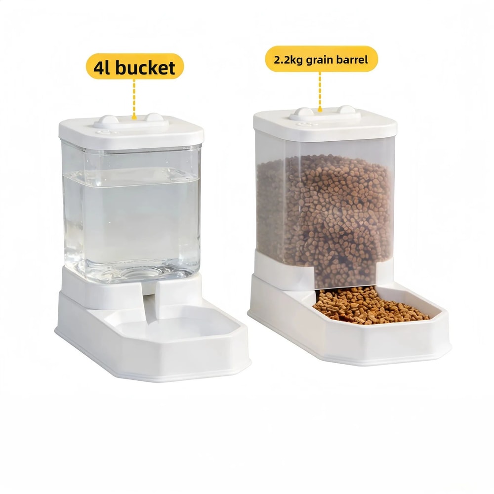 4L Gravity Pet Feeder Water Dispenser Set Automatic Cat Feeder Gravity Pet Food Dispenser Pet Wa 5