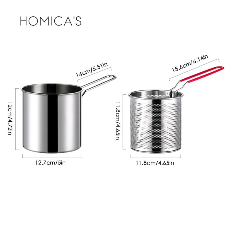 Premium Stainless Steel Deep Frying Pot With Strainer 3