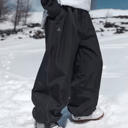 unisex waterproof ski pants – loose fit, wear-resistant double-layer snow pants