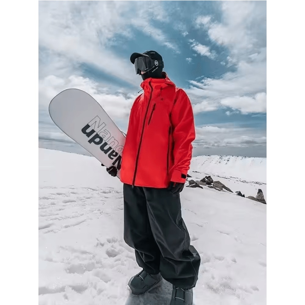 Unisex Waterproof Ski Pants Loose Fit WearResistant DoubleLayer Snow Pants 4