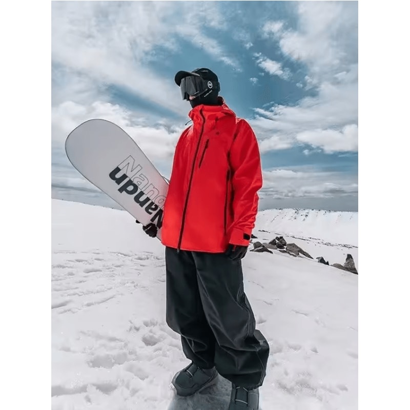 Unisex Waterproof Ski Pants Loose Fit WearResistant DoubleLayer Snow Pants 4