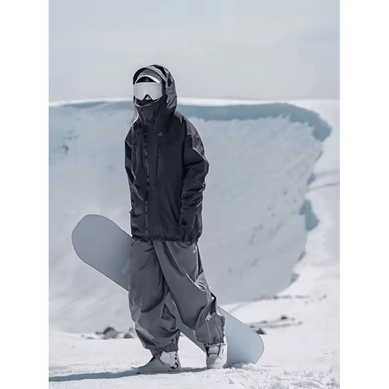 Unisex Waterproof Ski Pants Loose Fit WearResistant DoubleLayer Snow Pants 5