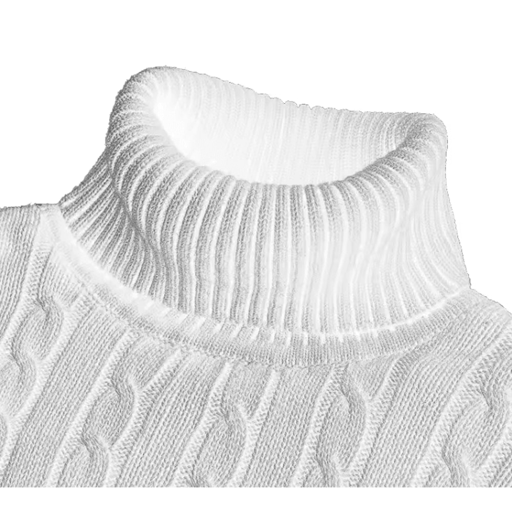 Mens Turtleneck Sweater Casual Knitted Rollneck Warm Jumper 4