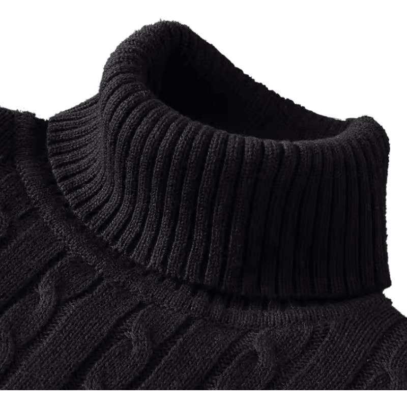 Mens Turtleneck Sweater Casual Knitted Rollneck Warm Jumper 7