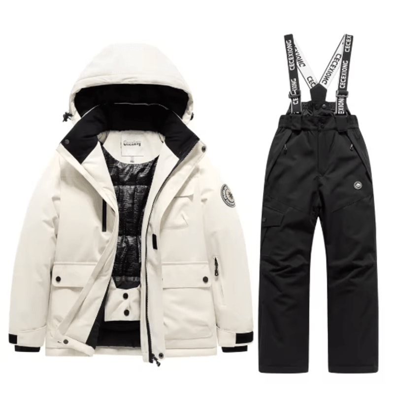 Winter Ski Kids Coat And Pants Set Waterproof Warm Boys Girls Snow Suit 0